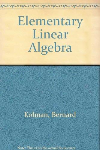 Book Elementary Linear Algebra free