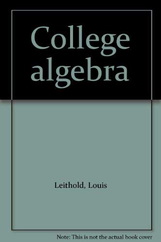 Book College algebra free