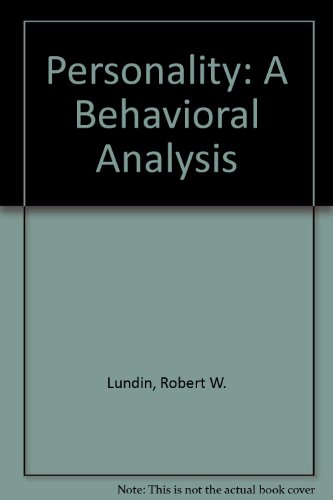 Book Personality: A Behavioral Analysis free