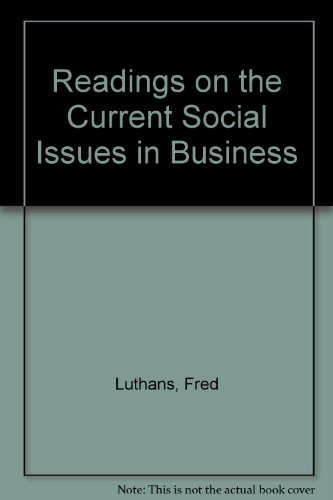 Book Readings on the Current Social Issues in Business free