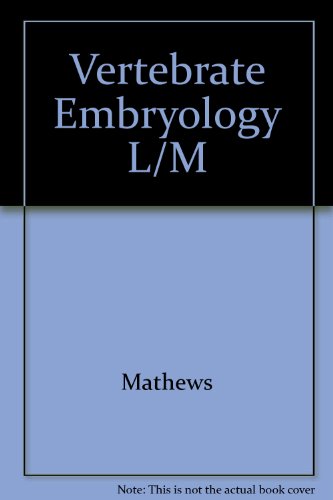 Book Vertebrate Embryology L/M free Book Vertebrate Embryology L/M free