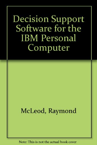 Book Decision Support Software For The Ibm Personal Computer free