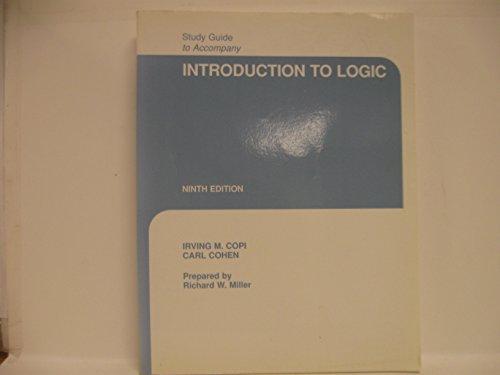 Book Introduction to Logic: Study Guide (9th Edition) free