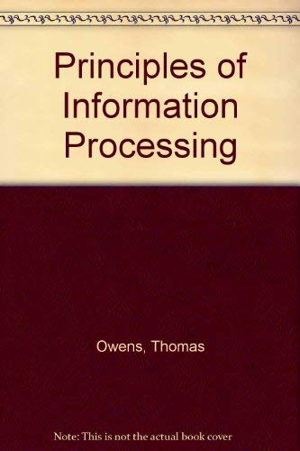 Book Principles Of Information Processing free