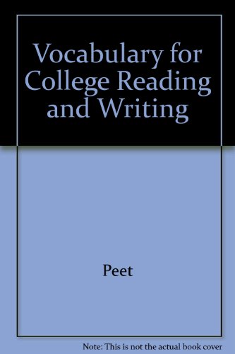 Book Vocabulary For College Reading And Writing free