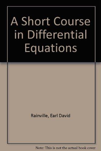 Book A Short Course In Differential Equations free