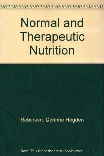 Book Normal and therapeutic nutrition free