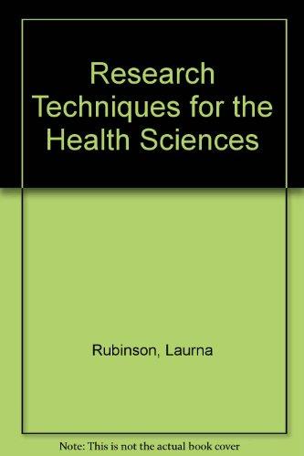 Book Research Techniques for the Health Sciences free