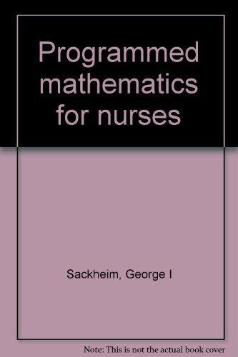 Book Programmed Mathematics For Nurses free