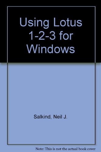 Book Using Lotus 1-2-3 For Windows free