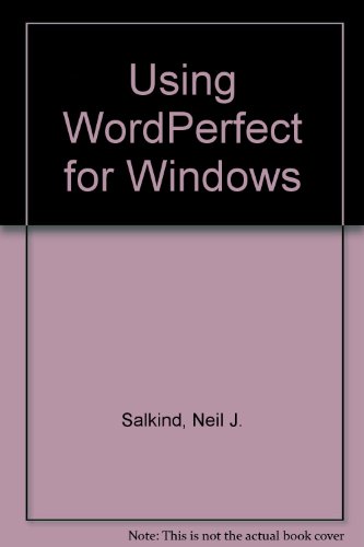 Book Using Wordperfect for Windows/Book and Disk free