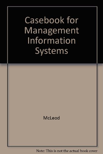 Book Casebook For Management Information Systems free