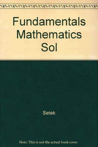Book Fundamentals Mathematics Sol free