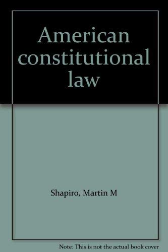 Book American Constitutional Law free
