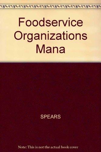 Book Foodservice organizations: A managerial and systems approach free