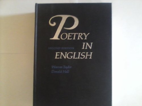 Book Poetry In English, Second Edition free