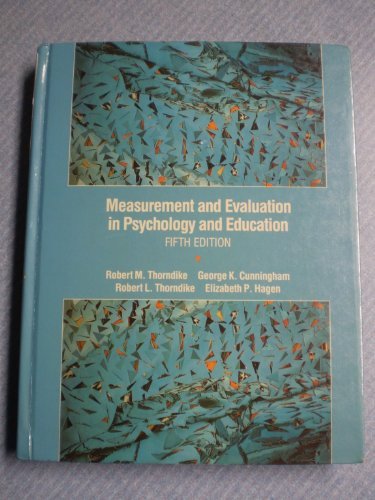 Book Measurement and Evaluation in Psychology and Education free