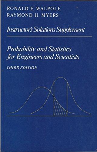 Book Instructor's Solutions Supplement To Accompany Probability And Statistics For Engineers And Scientists free
