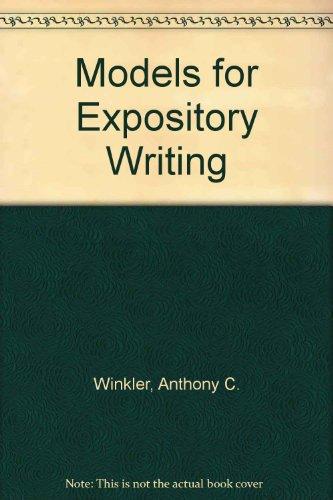 Book Models for Expository Writing free