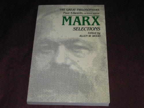 Book Marx Selections (The Great Philosophers Series) free