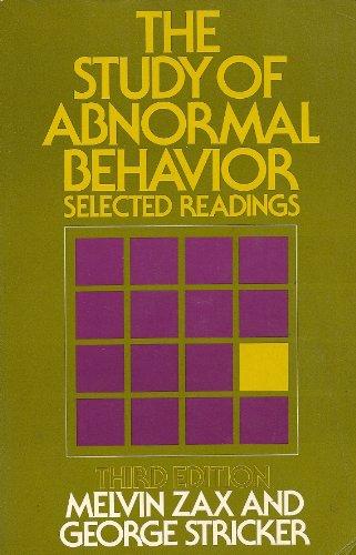 Book The Study Of Abnormal Behavior;: Selected Readings free