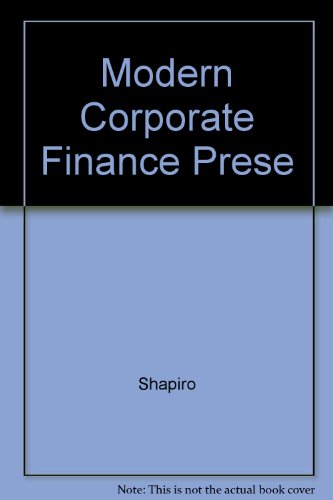 Book Modern Corporate Finance Prese free