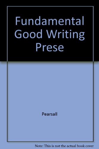 Book Fundamental Good Writing Prese free