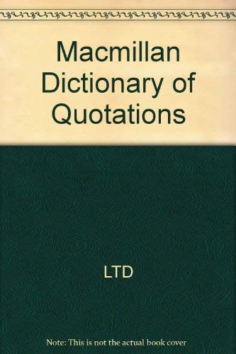 Book Macmillan Dictionary of Quotations free