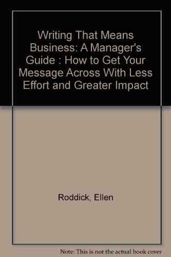 Book Writing That Means Business: A Managers Guide free