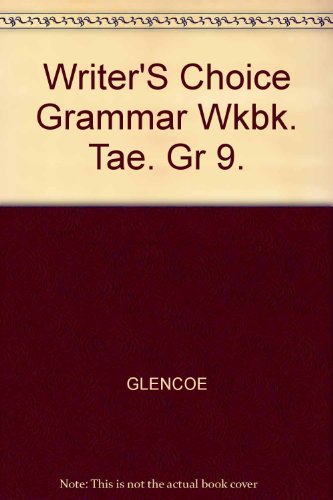 Book Writer's Choice Grammar Workbook: Teacher's Annotated Edition (9) free
