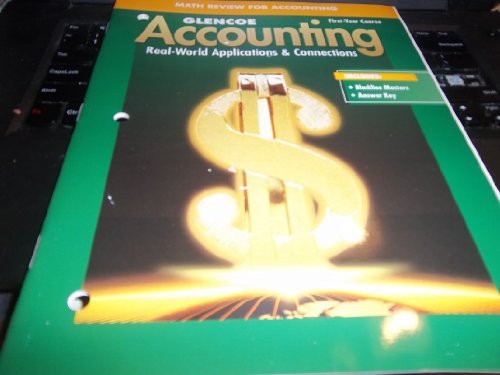 Book Glencoe Accounting First-year Course Math Review For Accounting. (paperback) free