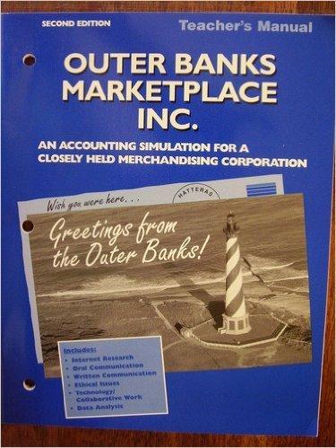 Book Outer Banks Marketplace Inc Teacher's Manual 2nd Edition (An Accounting Simulation For A Closely Hel free