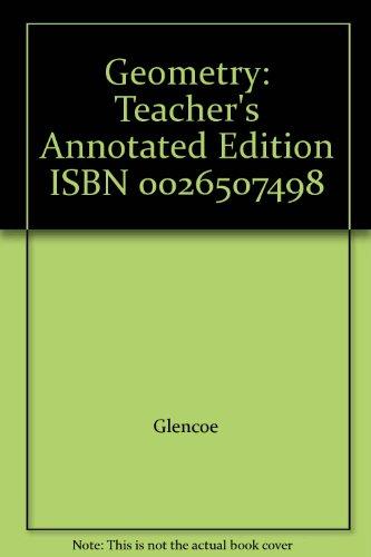 Book Geometry: Teacher's Annotated Edition Isbn 0026507498 free