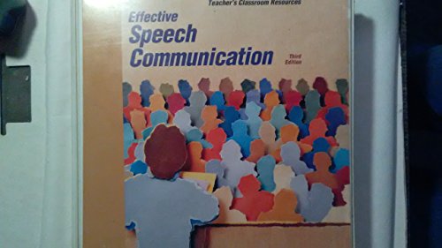 Book Effective Speech Communication Teachers Classroom Resources free
