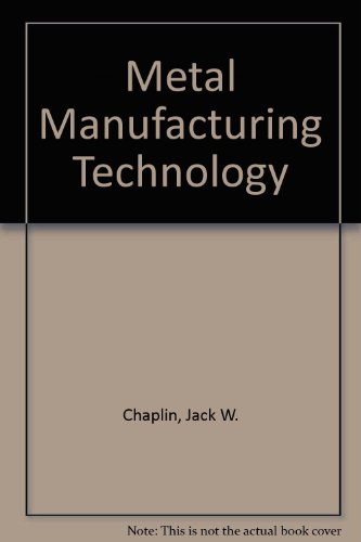 Book Metal Manufacturing Technology free