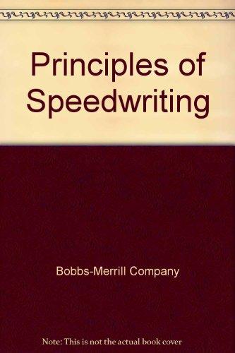 Book Principles Of Speedwriting free