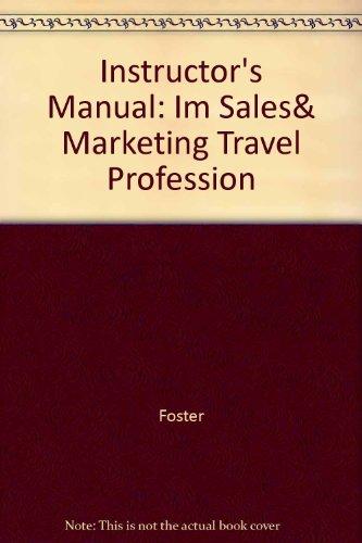 Book Instructor's Manual: Im Sales& Marketing Travel Profession free