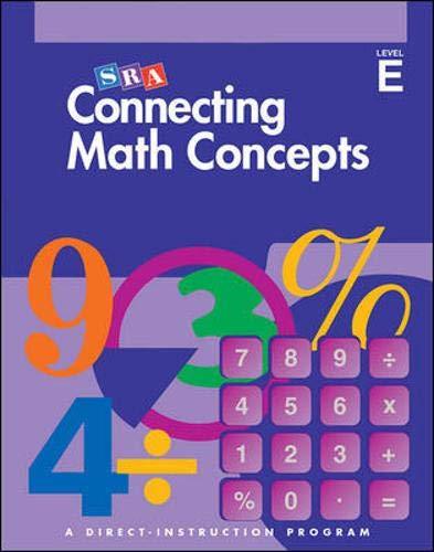 Book Connecting Math Concepts Textbook, Level E by Siegfried Engelmann (2002) Paperback free
