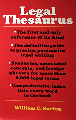 Book Legal Thesaurus (complete and unabridged) free