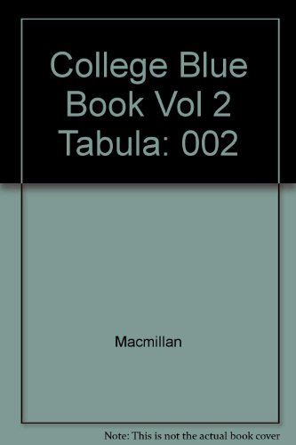 Book College Blue Book Tabular Data free