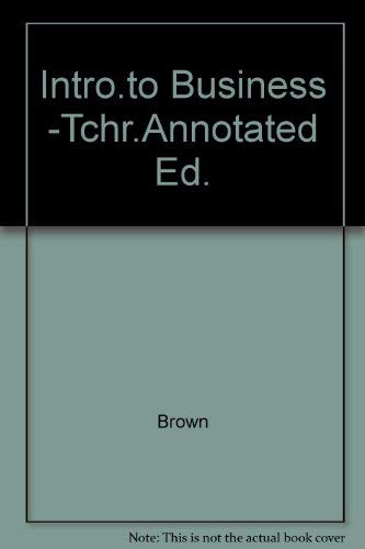 Book INTRO.TO BUSINESS -TCHR.ANNOTATED ED. free