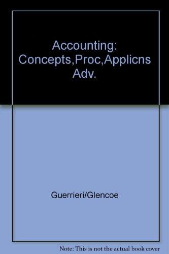 Book Glencoe Accounting: Concepts/procedures/applications, Advanced Course, Student Edition free