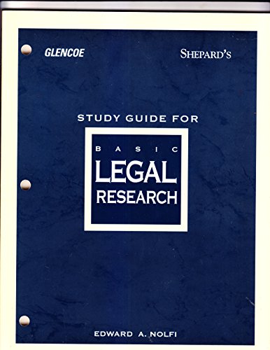 Book Study Guide for Basic Legal Research (Legal Studies Research) free
