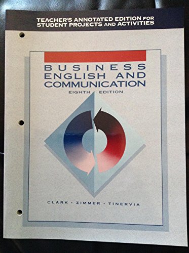 Book Teacher's Annotated Edition For Student Projects And Activities (business English And Communication) free