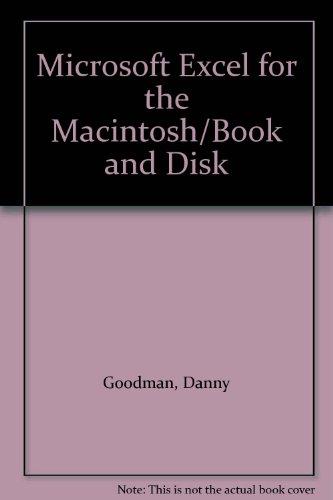 Book Microsoft Excel for the Macintosh/Book and Disk free