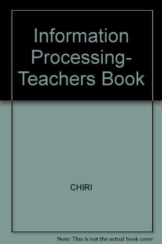 Book Information Processing- Teachers Book free