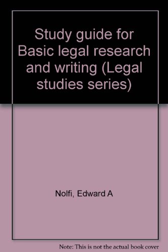 Book Study guide for Basic legal research and writing (Legal studies series) free