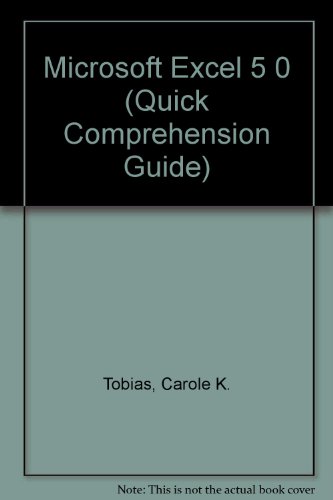 Book Microsoft Excel 5.0: A Professional Approach/book And Disk (quick Comprehension Guide) free