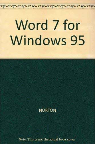 Book Word 7 For Windows 95 free