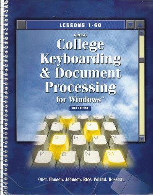 Book Gregg College Keyboarding and Document Processing for Windows: Lessons 1-60 free
